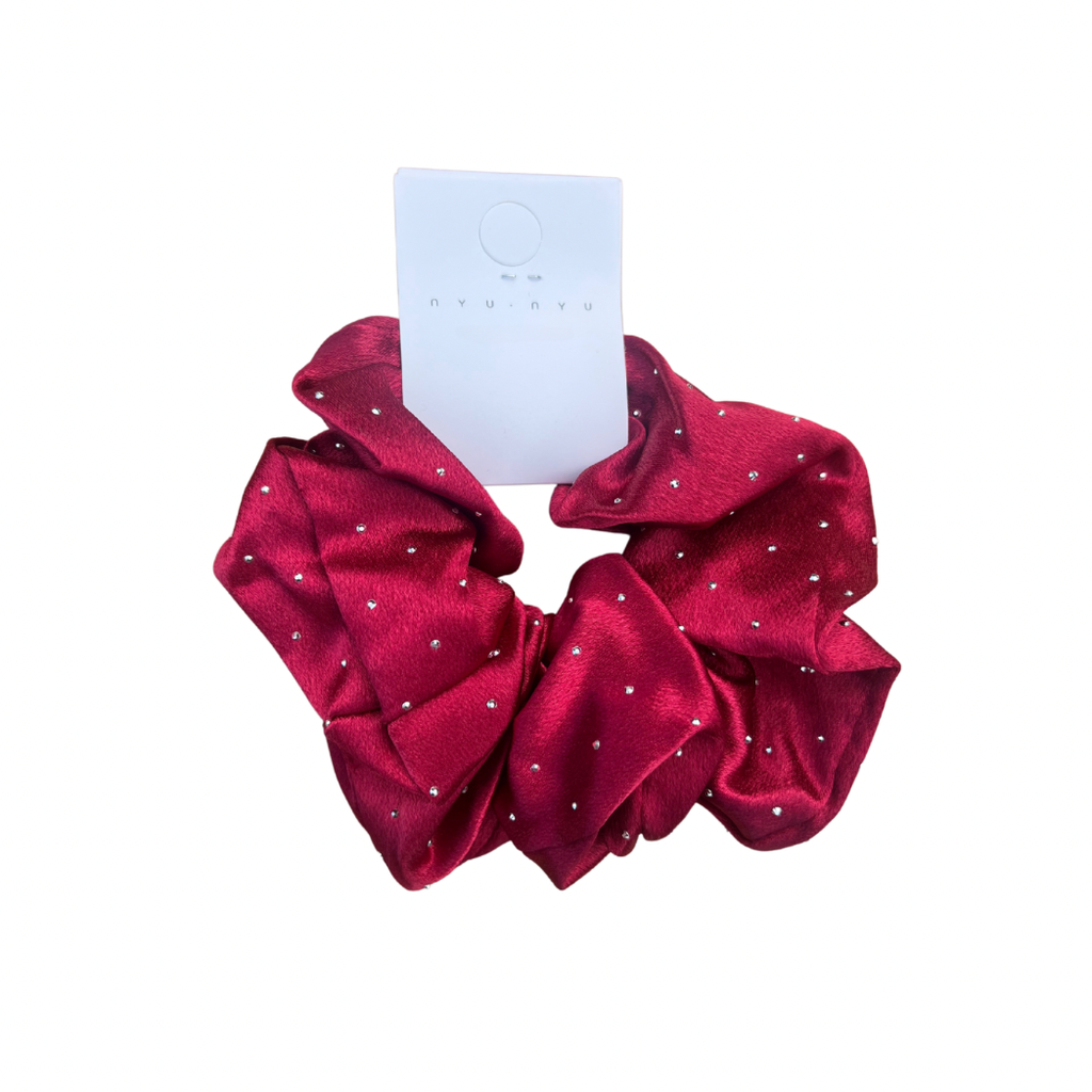 SCRUNCHIE SATIN RED (STRASS)