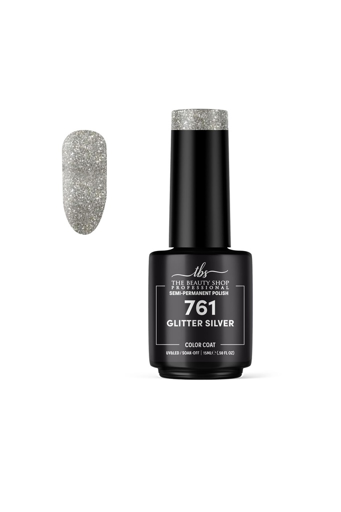 ΗΜΙΜΟΝΙΜΟ ΒΕΡΝΙΚΙ ΝΥΧΙΩΝ TBS  GLITTER SILVER15ML761