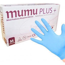 5+1δωρο!Γάντια Mumu Νιτριλίου Μπλε Χωρίς Πούδρα 100τμχ